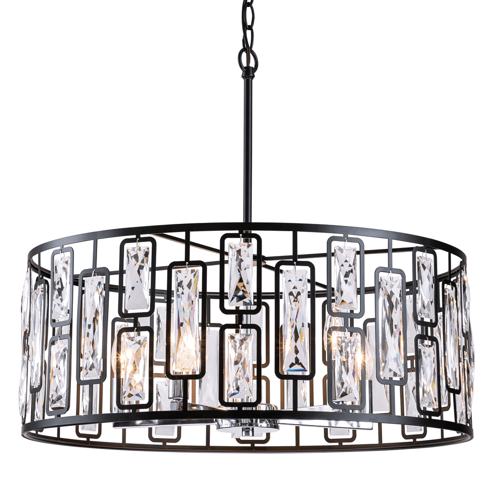 Bolton Crystal in Black Dimmable & Adjustable Height Pendant Light - Image 5